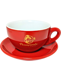 Passaparola Milchkaffee Tasse Rot