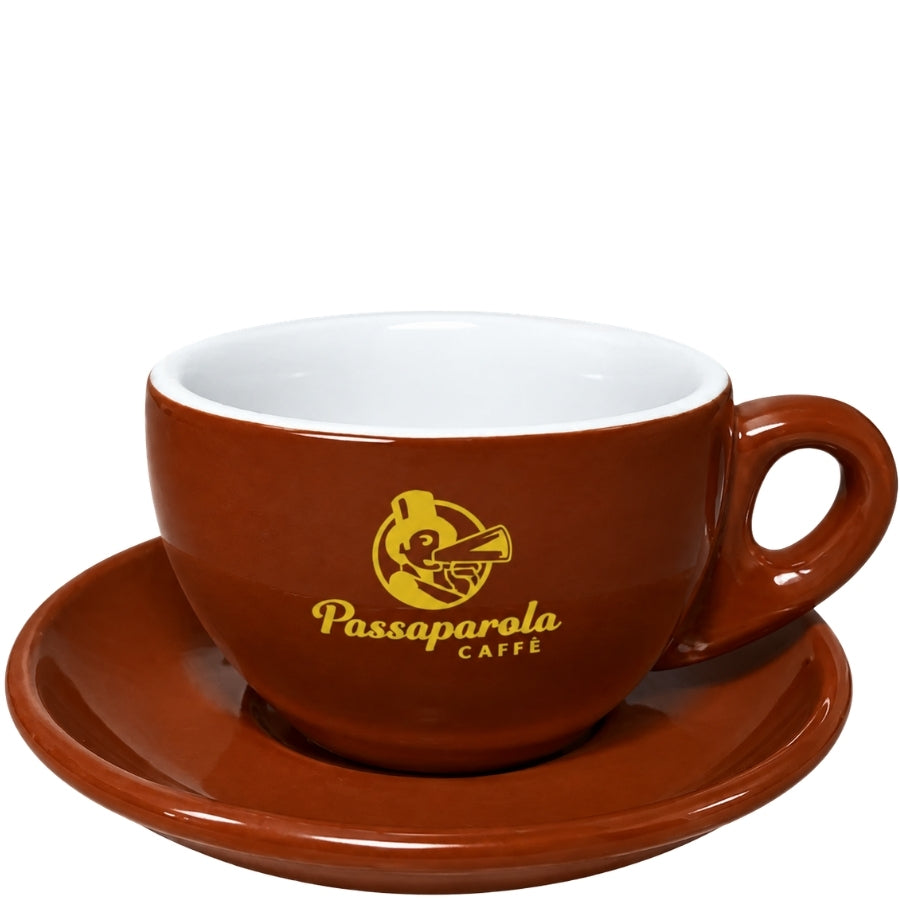 Braune Milchkaffeetasse von Passaparola Caffè