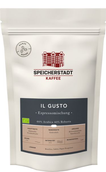 Speicherstadt Kaffee Il Gusto Espressomischung | BIO