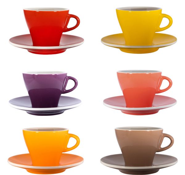 Bunte Cappuccinotassen Set 6 Stück