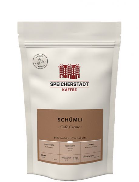 Speicherstadt Kaffee Schümli 250g ganze Bohne Cafe Creme