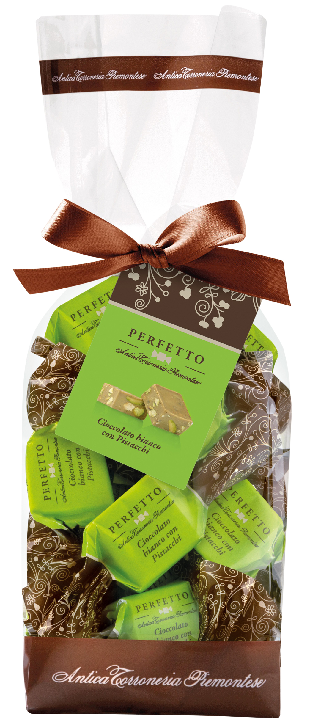 Antica Torroneria Piemontese | weiße Schokoladenpralinen mit Pistazie