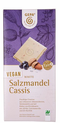 Gepa Schokolade - Salzmandel und Cassis
